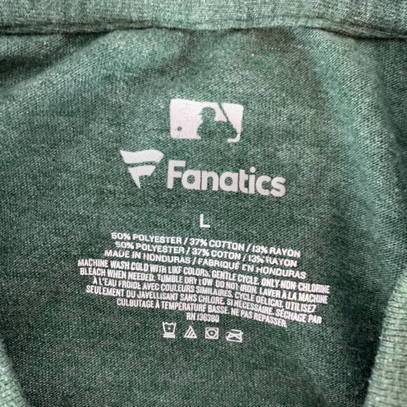 Oakland Athletic MLB Green Fanatics Short Sleeve Crewneck Shirt Mens Large - Picture 3 of 4